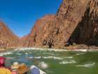 USA-Arizona-Grand Canyon National Park Approaching rapids in raft on Colorado River Art Print